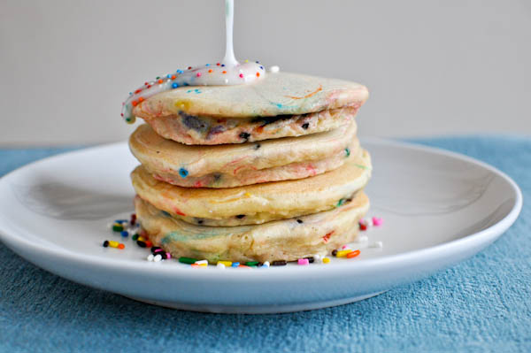 Cake Batter Birthday Pancake Cake